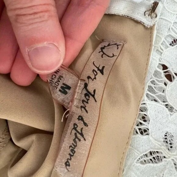 For Love and Lemons Lace Sheer White Midi Dress Size M - Picture 4 of 5